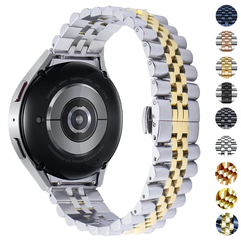 Luxury Stainless Steel No Gap Metal Band for Samsung Galaxy Watch 6 Classic 43mm 47mm 6 5 4 40mm 44mm 5Pro 45mm